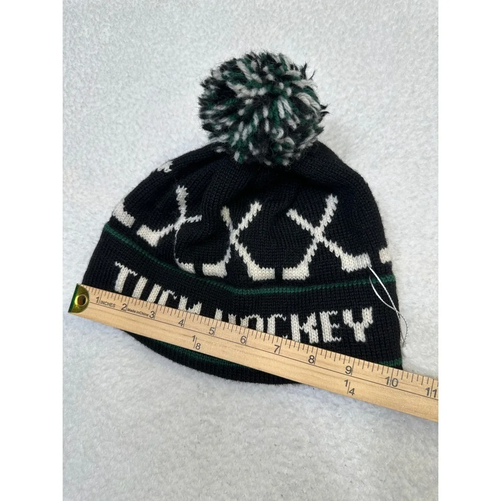 Vermont Originals Tuck‎ Hockey Beanie Hat 100% Wool Pom Pom-New no tags-